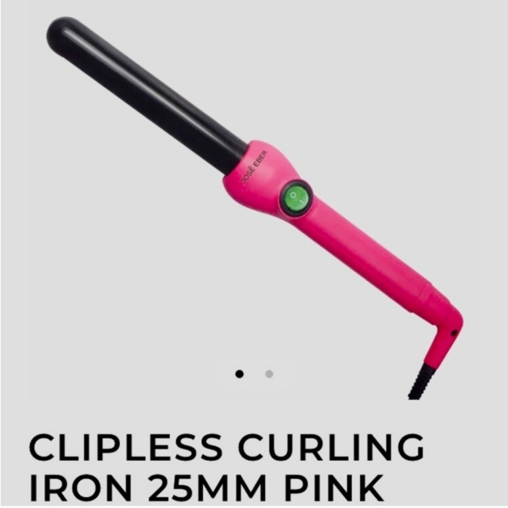 Pink Clipless Curling Iron
